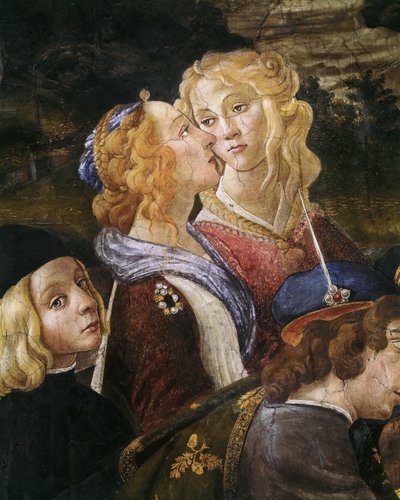 キリストの誘惑」ディテール、1481-1482年。 作： Sandro Botticelli