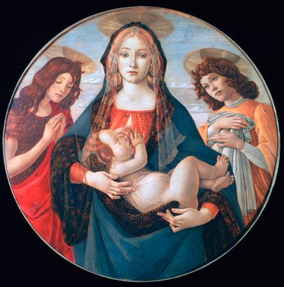 聖ヨハネと天使の聖母子c1490 作： Sandro Botticelli