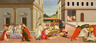 聖ゼノビオスの三つの奇蹟 1500。 作： Sandro Botticelli
