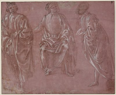衣装をまとった3人の人物 作： Sandro Botticelli