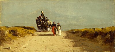 ローマのカンパーニャ (パネルに置かれたキャンバスに油彩) 作： Sanford Robinson Gifford