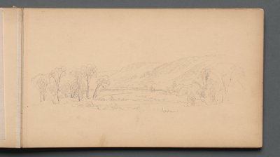 スケッチブック06ページ：「ゴーハム」（メイン州） 作： Sanford Robinson Gifford