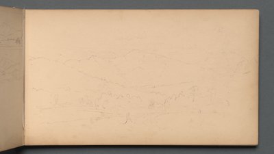 スケッチブック、10ページ：Carter Mountian、1859年。 作： Sanford Robinson Gifford