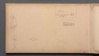 Sketchbook、page 37：Maine Landscape Vignittes、1859。 作： Sanford Robinson Gifford