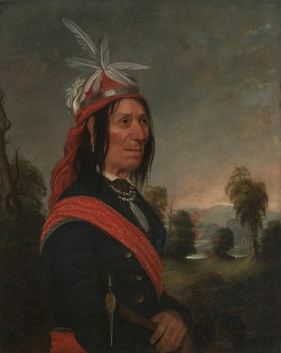 オノンダガ族の酋長オサヒンタの肖像画 作： Sanford Thayer