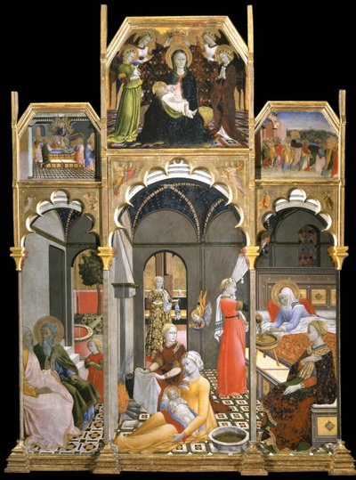 聖母の生涯からの聖母シーンの誕生、1437-1439 作： Sano di Pietro