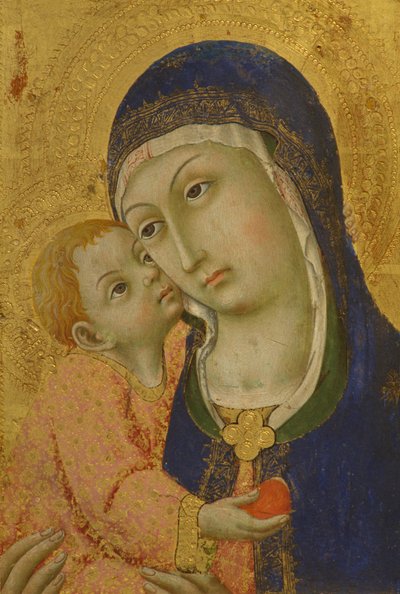 サノ・ディ・ピエトロ（1406-1481）作「子連れの聖母 作： Sano di also Ansano di Pietro di Mencio Pietro