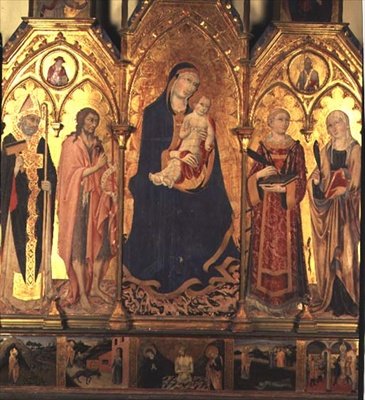 聖母子像 作： Sano di also Ansano di Pietro di Mencio Pietro