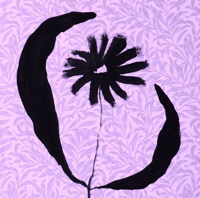 抽象的な黒い花 作： 