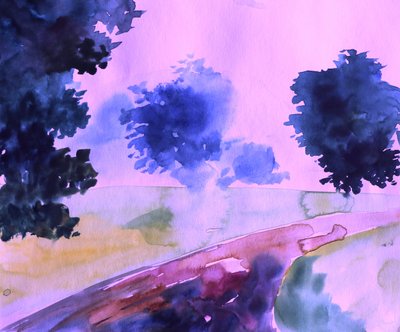 夢のようなピンクの小道 作： Santhosh ch