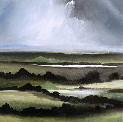 霧のかかった紫色の風景 作： Santhosh ch