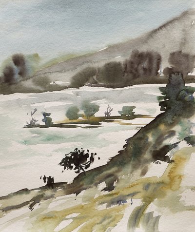 淡い水彩画の風景 作： Santhosh ch