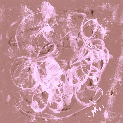 ピンクの流動的抽象画 作： 