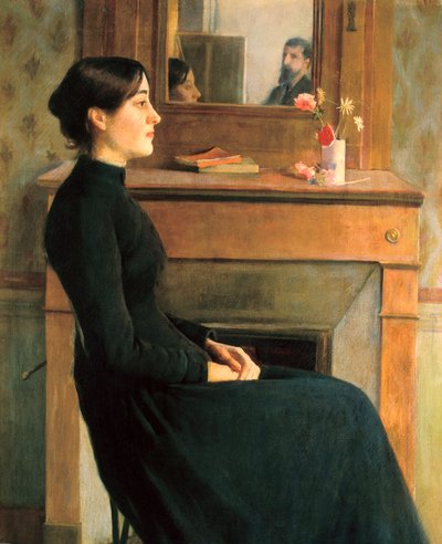 女性の肖像（Santiago Rusinol y Prats 画 作： Santiago Rusinol i Prats