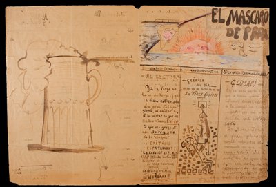 ボウマスク。図解および手書きの見出し 作： Santiago Rusiñol