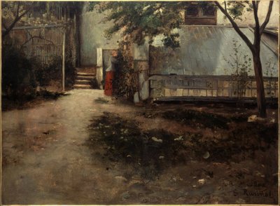 私の家の中庭 作： Santiago Rusiñol