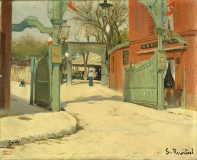 ムーランドラガレット公園の入口 作： Santiago Rusiñol