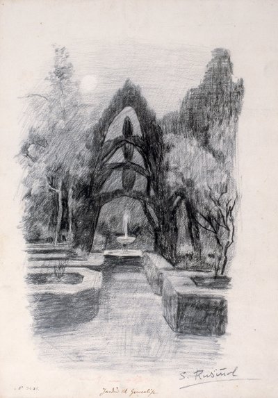 ヘネラリフェの庭園 作： Santiago Rusiñol