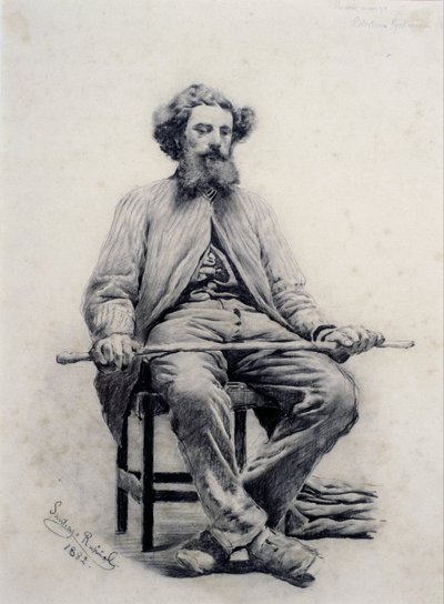 着席した男 作： Santiago Rusiñol