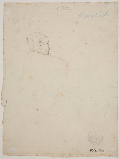 男性の頭の研究 作： Santiago Rusiñol