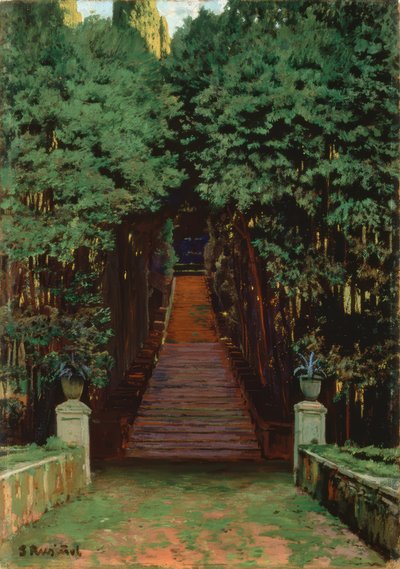 庭の階段 作： Santiago Rusiñol