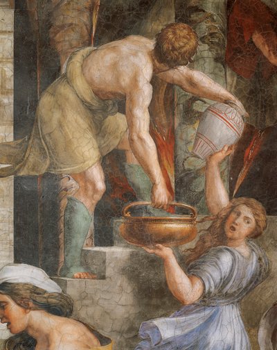 ボルゴの火 作： Sanzio of Urbino (workshop) Raphael