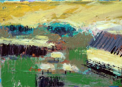 Landscape Iona I（アクリル、キャンバス 作： Sara Hayward