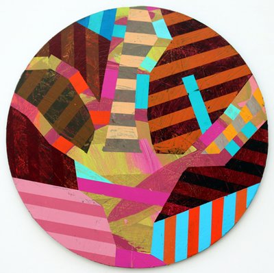 Twixt Heaven & Earth IV-A (円形ボードにアクリル) 作： Sara Hayward