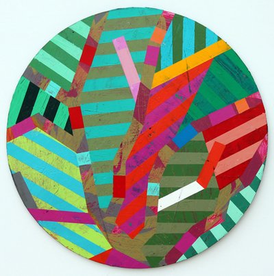 Twixt Heaven & Earth VI-A (円形ボードにアクリル) 作： Sara Hayward