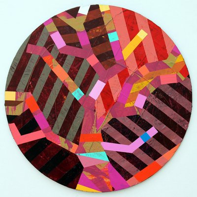 Twixt Heaven & Earth VII-A (円形ボードにアクリル) 作： Sara Hayward