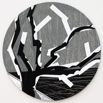 Twixt Heaven & Earth VIII-B (円形ボードにアクリル) 作： Sara Hayward