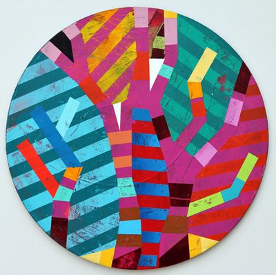 Twixt Heaven & Earth XVII-A（アクリル、円形ボード 作： Sara Hayward