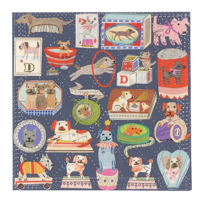 D Is For Dog, 2022（切り絵のコラージュ） 作： Sarah Battle