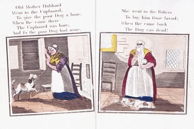 童謡本「おばあさんハバードと彼女の犬のコミックアドベンチャー」から2ページ 作： Sarah Catherine (after) Martin