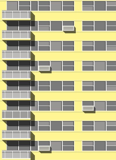 マンハッタン・アパート、2020年（デジタル） 作： Sarah Evans