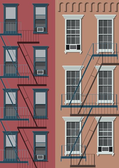 ニューヨーク・タウンハウス、2017年（デジタル） 作： Sarah Evans