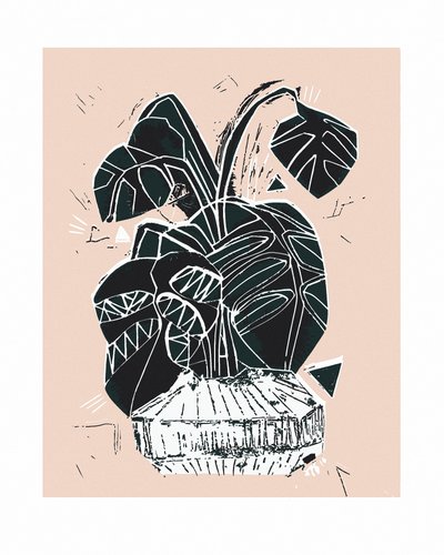 抽象的な鉢植え 作： Sarah Fitzgerald