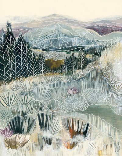霜に覆われた山岳風景 作： Sarah Fitzgerald
