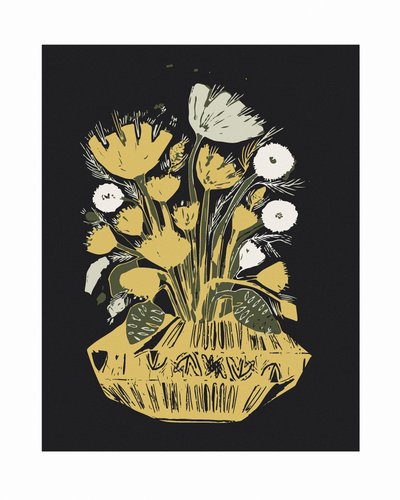 素朴な黄金色の花 作： Sarah Fitzgerald