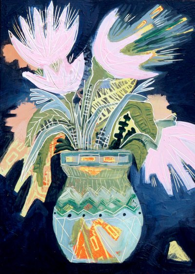 鮮やかな抽象的な花 作： Sarah Fitzgerald