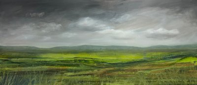 イギリスの風景」2023年、（アクリル、ボード） 作： Sarah Thompson Engels