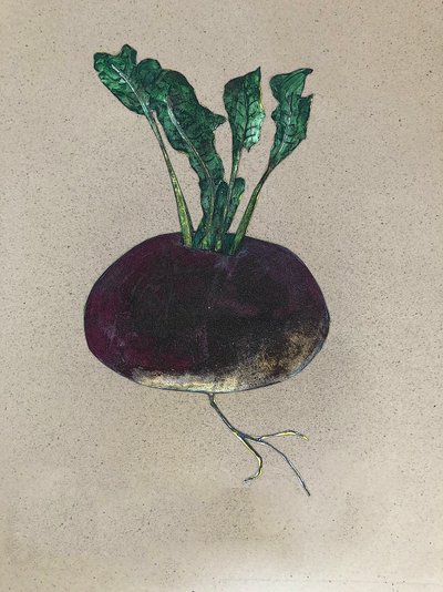 カブ、2024年（キャンバスに油彩） 作： Sarah Thompson Engels