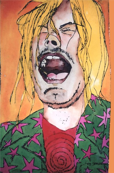 Aaah!,2020 (紙にインク) 作： Sarah Thompson Engels