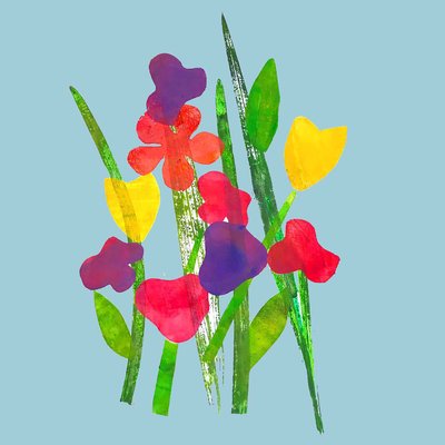 ブルームス』2019年（インクによるモノプリント 作： Sarah Thompson Engels