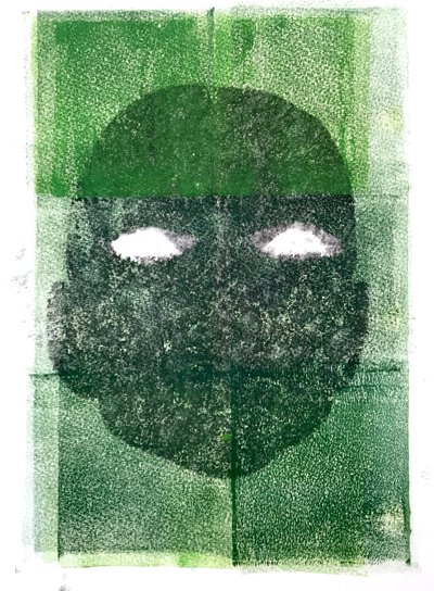 アイレス,2020,(monoprint) 作： Sarah Thompson Engels