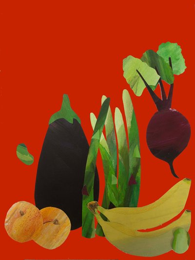 野菜・果物,2020,(切り絵) 作： Sarah Thompson Engels