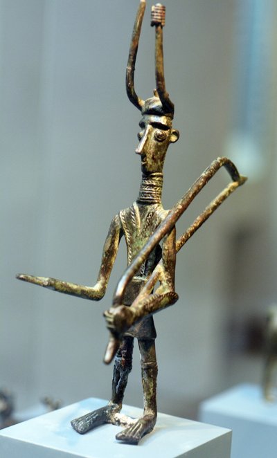 戦士の像、紀元前1800～1200年頃（ブロンズ 作： Sardinia Nuragic Civilization