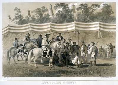日本、行浜の兵士、c1845 作： Sarony and Co