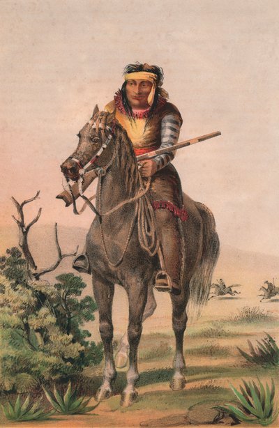 Lipan-Warrior、c1857。 作： Sarony and Co
