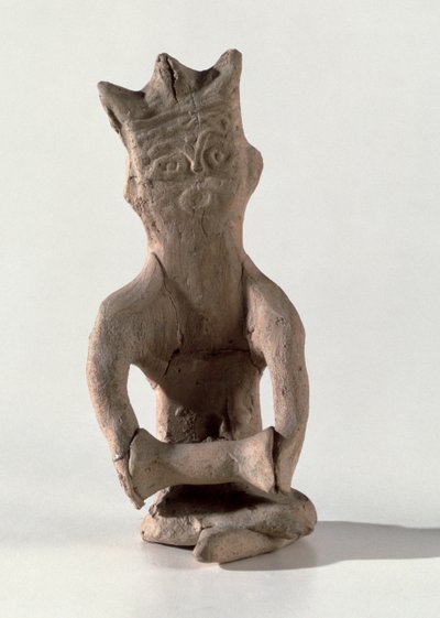 太鼓と思われる物体をあしらった図、イランのスーサ、紀元4〜6世紀（骨） 作： Sasanian School